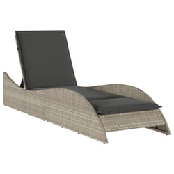 VidaXL 368283 sedia da esterno Salone Seduta imbottita Rattan sintetico, Acciaio Grigio
