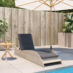 VidaXL 368283 sedia da esterno Salone Seduta imbottita Rattan sintetico, Acciaio Grigio