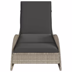 VidaXL 368283 sedia da esterno Salone Seduta imbottita Rattan sintetico, Acciaio Grigio - Vista aggiuntiva 4