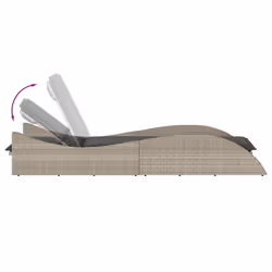 VidaXL 368283 sedia da esterno Salone Seduta imbottita Rattan sintetico, Acciaio Grigio - Vista aggiuntiva 7