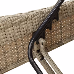 VidaXL 368283 sedia da esterno Salone Seduta imbottita Rattan sintetico, Acciaio Grigio - Vista aggiuntiva 8
