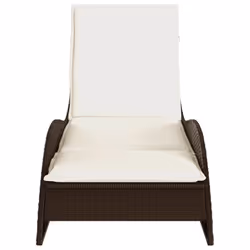 VidaXL 368288 sedia da esterno Salone Seduta imbottita Rattan sintetico, Acciaio Crema, Bianco - Vista aggiuntiva 4