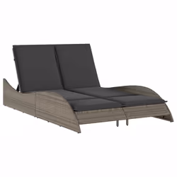 VidaXL 368289, Salone, Seduta imbottita, Rattan sintetico, Acciaio, Grigio, 110 kg, 550 mm
