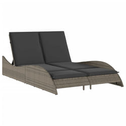 VidaXL 368289 sedia da esterno Salone Seduta imbottita Rattan sintetico, Acciaio Grigio