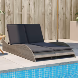 VidaXL 368289 sedia da esterno Salone Seduta imbottita Rattan sintetico, Acciaio Grigio