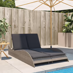 VidaXL 368289 sedia da esterno Salone Seduta imbottita Rattan sintetico, Acciaio Grigio