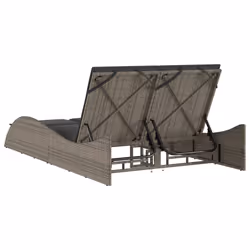 VidaXL 368289 sedia da esterno Salone Seduta imbottita Rattan sintetico, Acciaio Grigio - Vista aggiuntiva 6