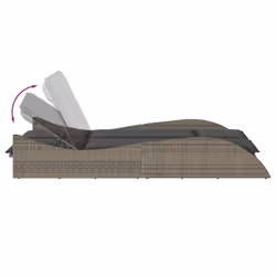VidaXL 368289 sedia da esterno Salone Seduta imbottita Rattan sintetico, Acciaio Grigio - Vista aggiuntiva 7