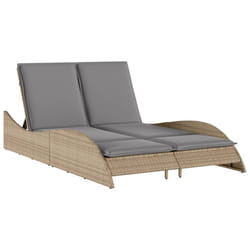 VidaXL 368290 sedia da esterno Salone Seduta imbottita Rattan sintetico, Acciaio Grigio