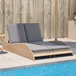 VidaXL 368290 sedia da esterno Salone Seduta imbottita Rattan sintetico, Acciaio Grigio