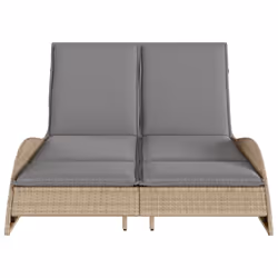 VidaXL 368290 sedia da esterno Salone Seduta imbottita Rattan sintetico, Acciaio Grigio - Vista aggiuntiva 4