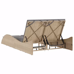 VidaXL 368290 sedia da esterno Salone Seduta imbottita Rattan sintetico, Acciaio Grigio - Vista aggiuntiva 6