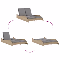 VidaXL 368290 sedia da esterno Salone Seduta imbottita Rattan sintetico, Acciaio Grigio - Vista aggiuntiva 8