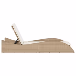 VidaXL 368291 sedia da esterno Salone Seduta imbottita Rattan sintetico, Acciaio Crema, Bianco - Vista aggiuntiva 5