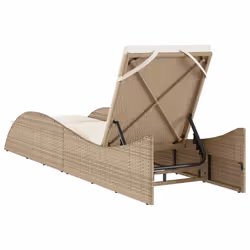 VidaXL 368291 sedia da esterno Salone Seduta imbottita Rattan sintetico, Acciaio Crema, Bianco - Vista aggiuntiva 6