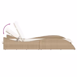 VidaXL 368291 sedia da esterno Salone Seduta imbottita Rattan sintetico, Acciaio Crema, Bianco - Vista aggiuntiva 7