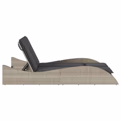 VidaXL 368292 sedia da esterno Salone Seduta imbottita Rattan sintetico, Acciaio Grigio - Vista aggiuntiva 5