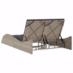 VidaXL 368292 sedia da esterno Salone Seduta imbottita Rattan sintetico, Acciaio Grigio - Vista aggiuntiva 6
