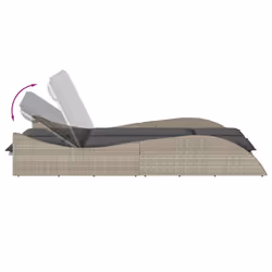 VidaXL 368292 sedia da esterno Salone Seduta imbottita Rattan sintetico, Acciaio Grigio - Vista aggiuntiva 7