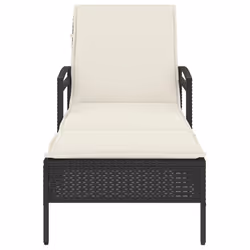 VidaXL 368299 sedia da esterno Salone Seduta imbottita Rattan sintetico, Acciaio Crema, Bianco - Vista aggiuntiva 4