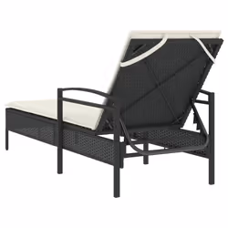 VidaXL 368299 sedia da esterno Salone Seduta imbottita Rattan sintetico, Acciaio Crema, Bianco - Vista aggiuntiva 6