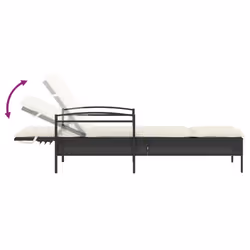 VidaXL 368299 sedia da esterno Salone Seduta imbottita Rattan sintetico, Acciaio Crema, Bianco - Vista aggiuntiva 7