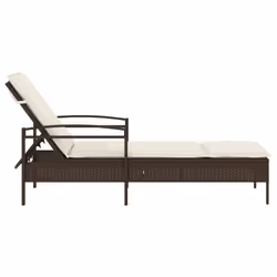 VidaXL 368300 sedia da esterno Salone Seduta imbottita Rattan sintetico, Acciaio Crema, Bianco - Vista aggiuntiva 5