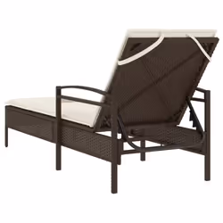 VidaXL 368300 sedia da esterno Salone Seduta imbottita Rattan sintetico, Acciaio Crema, Bianco - Vista aggiuntiva 6