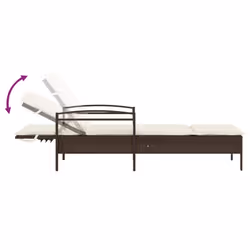 VidaXL 368300 sedia da esterno Salone Seduta imbottita Rattan sintetico, Acciaio Crema, Bianco - Vista aggiuntiva 7