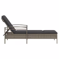 VidaXL 368301 sedia da esterno Salone Seduta imbottita Rattan sintetico, Acciaio Grigio - Vista aggiuntiva 5