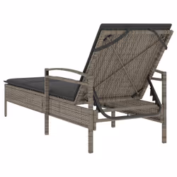 VidaXL 368301 sedia da esterno Salone Seduta imbottita Rattan sintetico, Acciaio Grigio - Vista aggiuntiva 6