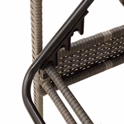 VidaXL 368301 sedia da esterno Salone Seduta imbottita Rattan sintetico, Acciaio Grigio - Vista aggiuntiva 8