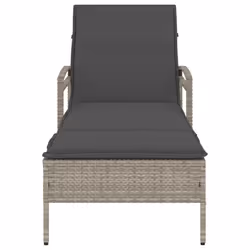 VidaXL 368304 sedia da esterno Salone Seduta imbottita Rattan sintetico, Acciaio Grigio - Vista aggiuntiva 4