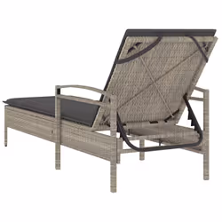 VidaXL 368304 sedia da esterno Salone Seduta imbottita Rattan sintetico, Acciaio Grigio - Vista aggiuntiva 6