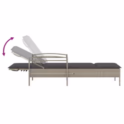VidaXL 368304 sedia da esterno Salone Seduta imbottita Rattan sintetico, Acciaio Grigio - Vista aggiuntiva 7