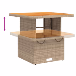 VidaXL 368271 tavolo da esterno Beige, Marrone - Vista aggiuntiva 4