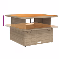 VidaXL 368274 tavolo da esterno Beige, Marrone - Vista aggiuntiva 4