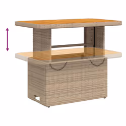 VidaXL 368277 tavolo da esterno Beige, Marrone - Vista aggiuntiva 4