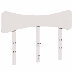 VidaXL 844786, Bianco, Legno di pino, 120 cm, 1255 mm, 81 cm, 35 mm