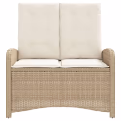 Panca Reclinabile da Giardino con Cuscini Beige in Polyrattancod mxl 87710 - Vista aggiuntiva 3