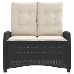 Panca Reclinabile da Giardino con Cuscini Nera in Polyrattancod mxl 87711 - Vista aggiuntiva 3