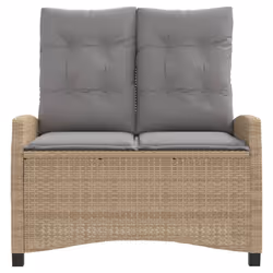 Panca Reclinabile da Giardino con Cuscini Beige in Polyrattancod mxl 111708 - Vista aggiuntiva 3