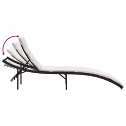 VidaXL 368245 sedia da esterno Salone Seduta imbottita Rattan sintetico, Acciaio Crema, Bianco - Vista aggiuntiva 7