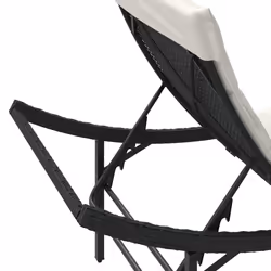 VidaXL 368245 sedia da esterno Salone Seduta imbottita Rattan sintetico, Acciaio Crema, Bianco - Vista aggiuntiva 8