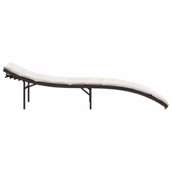 VidaXL 368246 sedia da esterno Salone Seduta imbottita Rattan sintetico, Acciaio Crema, Bianco - Vista aggiuntiva 5