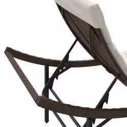 VidaXL 368246 sedia da esterno Salone Seduta imbottita Rattan sintetico, Acciaio Crema, Bianco - Vista aggiuntiva 8