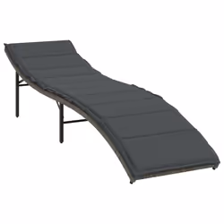 VidaXL 368247, Salone, Seduta imbottita, Rattan sintetico, Acciaio, Grigio, 110 kg, 550 mm