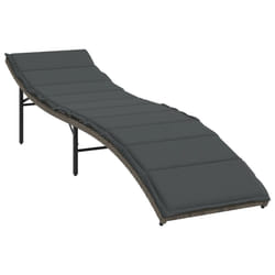 VidaXL 368247 sedia da esterno Salone Seduta imbottita Rattan sintetico, Acciaio Grigio