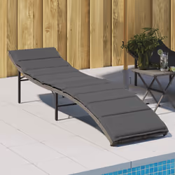 VidaXL 368247 sedia da esterno Salone Seduta imbottita Rattan sintetico, Acciaio Grigio