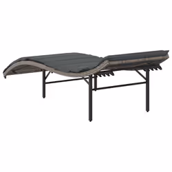 VidaXL 368247 sedia da esterno Salone Seduta imbottita Rattan sintetico, Acciaio Grigio - Vista aggiuntiva 6